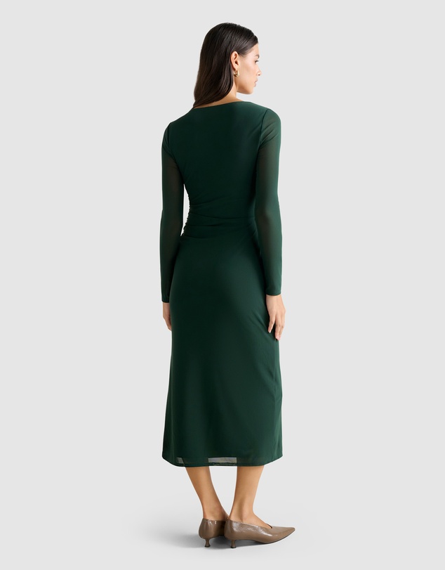 Forever New - Ally Long Sleeves Mesh Midi Dress