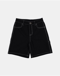 Santa Cruz - Groovy Stack Carpenter Jean Shorts - Teens