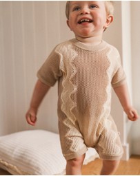 Kynd Baby - Slouchy Mesh Knit Romper Shell - Size 1