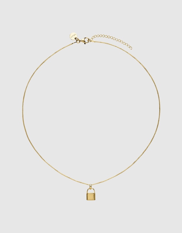 Najo - Love Lock Yellow Gold Pendant (45cm + 5cm ext)