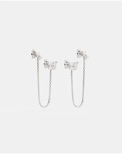 By Charlotte - Dancing in the Wind Chain Earrings