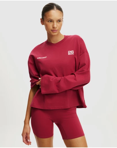 Cotton On Body Active - Long Sleeve Graphic Crew Tee