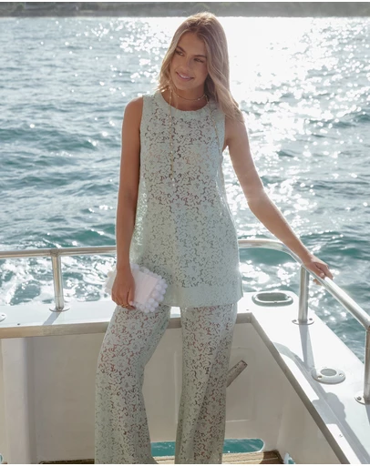 Petal & Pup - Sammy Embroidered Set - Mint Green