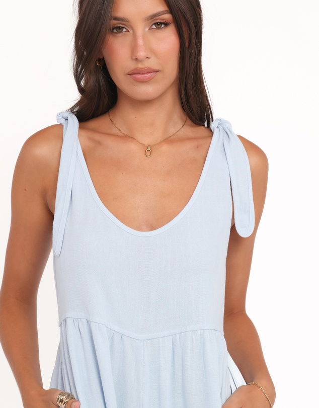 Petal & Pup - Ayla Linen Jumpsuit - Light Blue