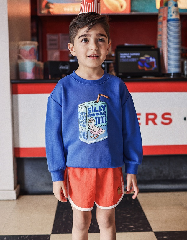 Rock Your Kid - Retro Jogger Shorts in Fiery Red