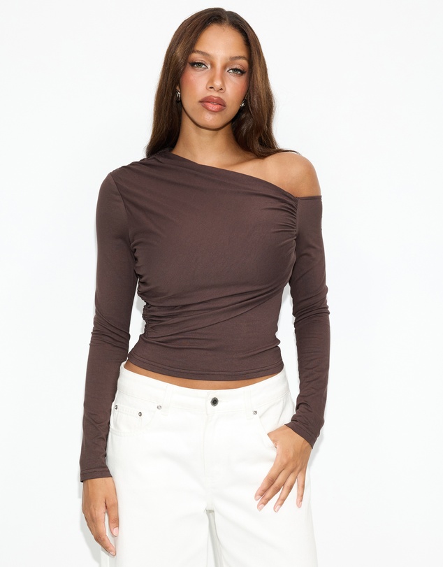 Dazie - Katia Asymmetric Jersey Top