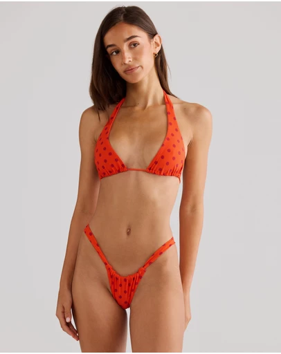 Vacay Swimwear - Capri Top Chilli Polka