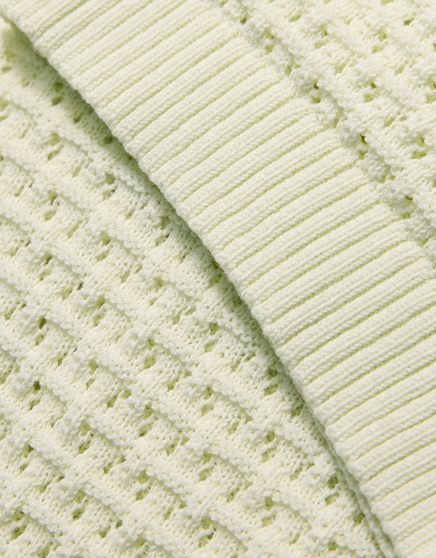 Calibre - Textured Open Knit Polo Citron