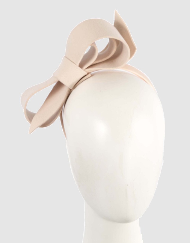 Max Alexander - Felt Nude Bow Fascinator