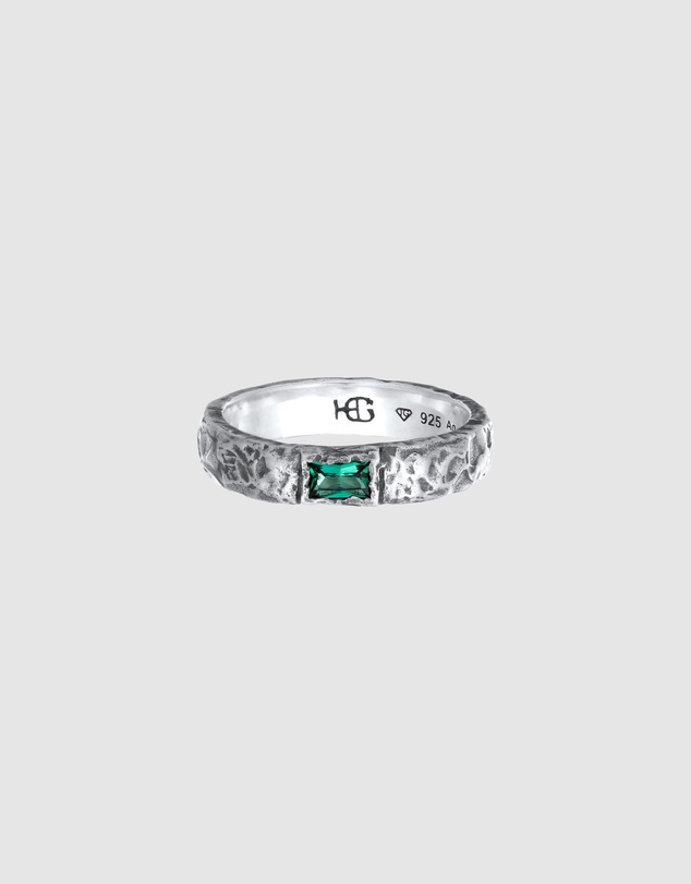 Haze & Glory - ICONIC EXCLUSIVE - Ring Men Emerald Envy 925 Sterling Silver