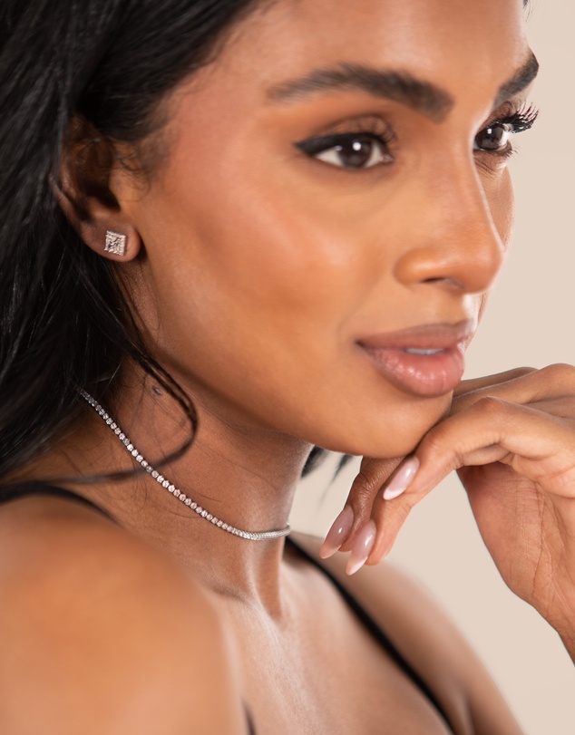 Mestige - Faye Tennis Choker - Silver Plated