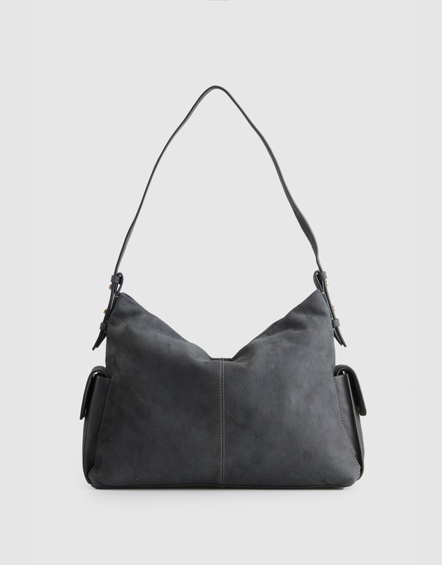 Evity - Narda Leather Pocket Hobo Bag