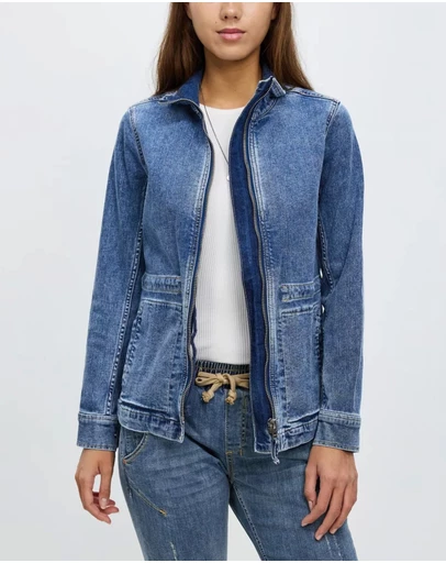 DRICOPER DENIM - Driftwood Indigo Utility Jacket