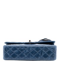 Pre-Loved by Azura Reborn - Pre-Loved Medium Classic Glazed Calfskin Camellia Double Flap