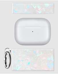 Flaunt - Flaunt Opal Shell with Silver Clip Case for AirPod Pro 3