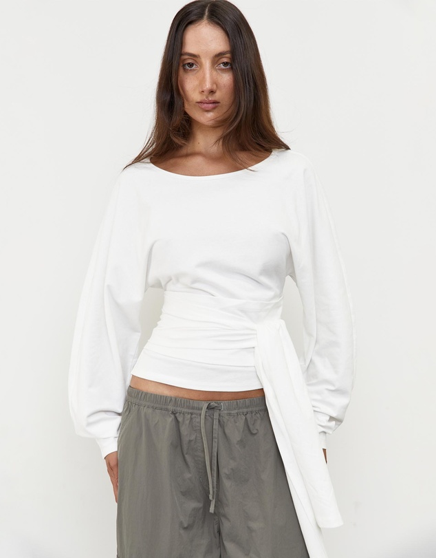 Pinky & Kamal - Waist Wrap LS top
