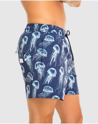 Tolu Australia - Boardshorts with Blue Jellyfish
