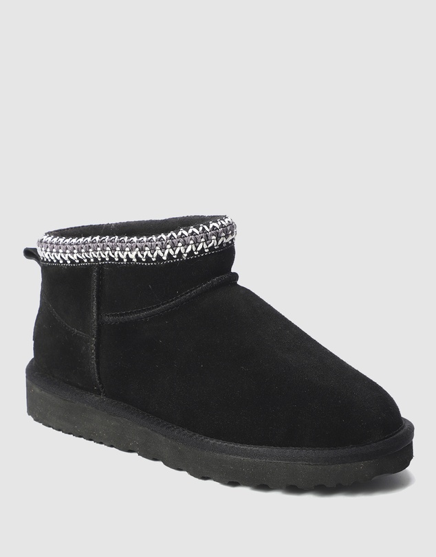 AusWooli Ugg Boots - Altona Sheepskin Wool Ankle Braid Boots