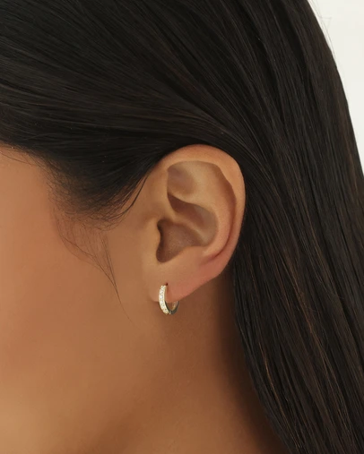 The Silver Collective - Jet Earrings Gold
