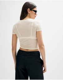 Minima Esenciales - Renna Lyocell Silk Blend Sheer Tee
