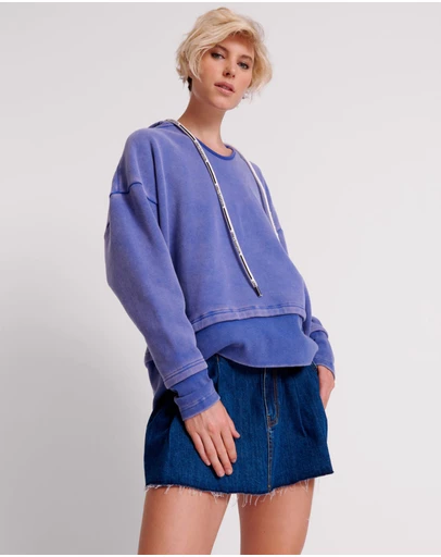ONE TEASPOON - Bluemoon Pleated Micro Mini Denim Skirt