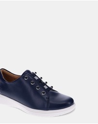 Mia Vita - Bingo Elastic Lace Sneaker - Navy