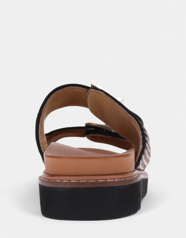 Mia Vita - Daisy Slide - Black Raffia