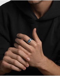 Nialaya Jewellery - Men's Evil Eye Ring