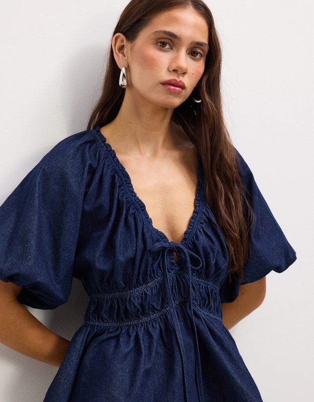 The Fated - Jemma Soft Denim Blouse