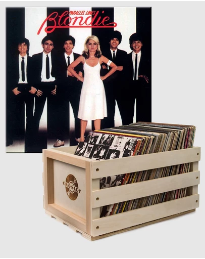 Universal Music - Crosley Record Storage Crate & Blondie - Parallel Lines - Vinyl Album Bundle