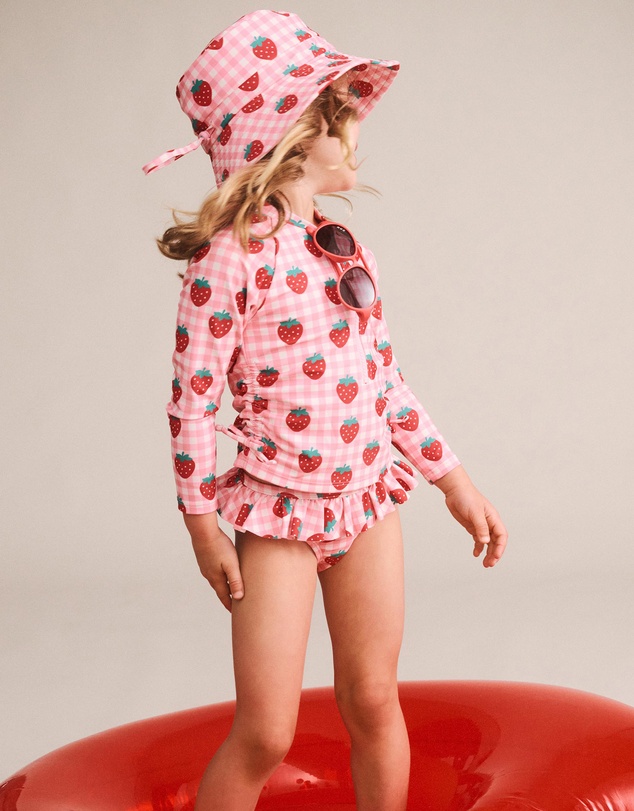 Huxbaby - Strawberry Check Swimhat - Kids