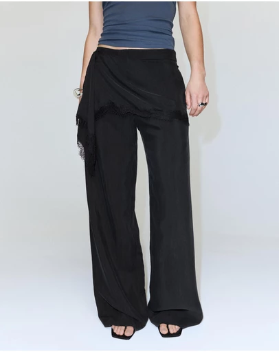 M.N.G - High-Waisted Lyocell Trousers