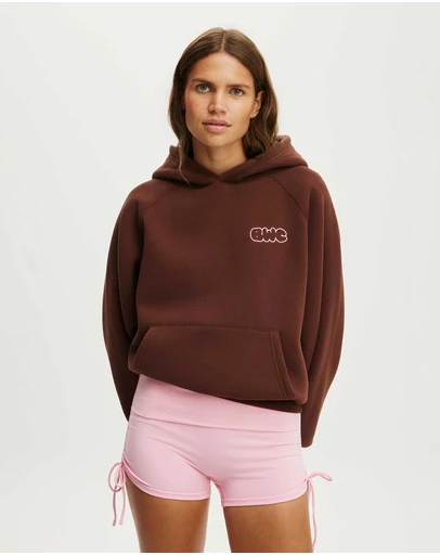 Cotton On Body Active - Plush Premium Graphic Raglan Hoodie