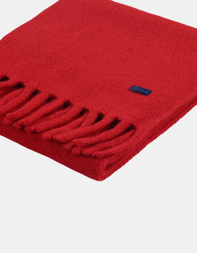 Henry Bucks - HENRY BUCKS Merino Wool Beanie Gloves & Scarf Set RED