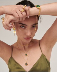 Ottoman Hands - Odella Gold and Pearl Drop Stud Earrings