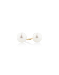 Michael Hill - Stud Earrings with 5mm Round Cultured Freshwater Pearl in 10kt Yellow Gold