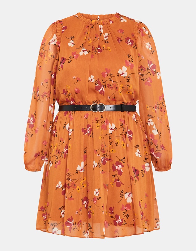 City Chic - Plus sizeMaddie Print Dress - amber