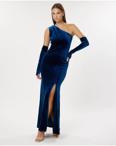 Romance by Honey and Beau - Alegra One Shoulder Maxi Dress