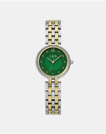 Jag - Iluka Womens Green MOP Dial 30mm Two-Tone Watch