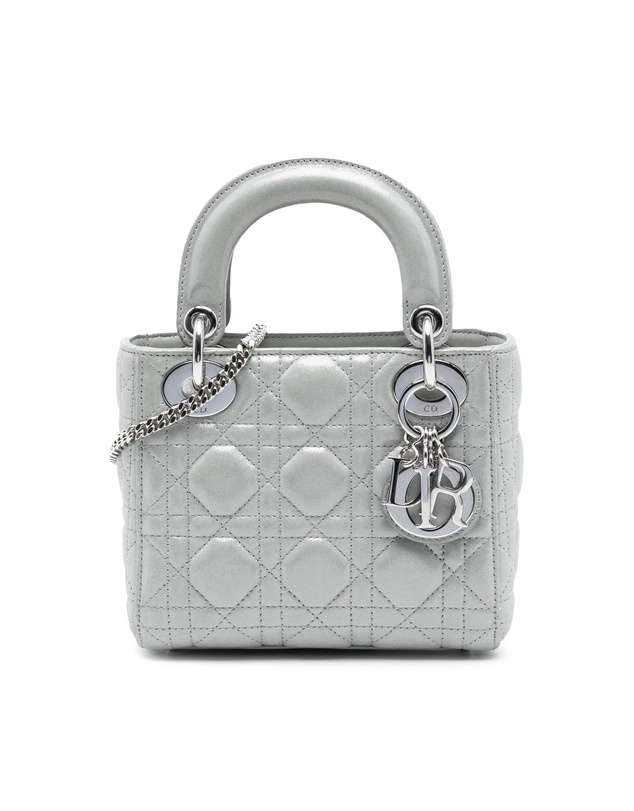Pre-Loved by Azura Reborn - Pre-Loved Mini Iridescent Lambskin Cannage Lady Dior