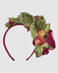 Max Alexander - Wine Vintage Flowers Fascinator Headband