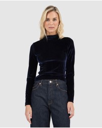 Rolla's - Cameo Long Sleeve Top Velvet