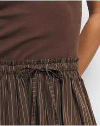 AERE - Amiri Cotton Stripe Midi Dress