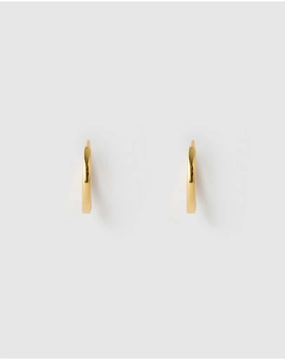 Izoa - Medium Solid Huggie Earrings