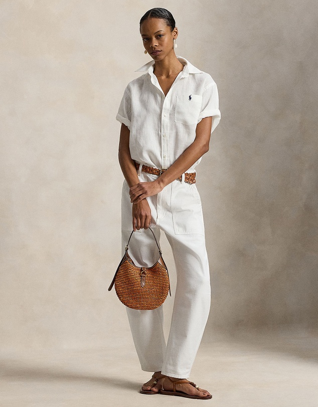Polo Ralph Lauren - Oversize Fit Linen Short-Sleeve Shirt - The ICONIC Exclusive