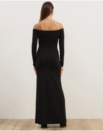 Atmos&Here - Hanna Long Sleeve Off-Shoulder Maxi Dress
