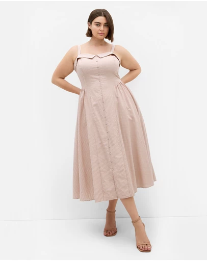 City Chic - Tessa Gingham Midi Dress