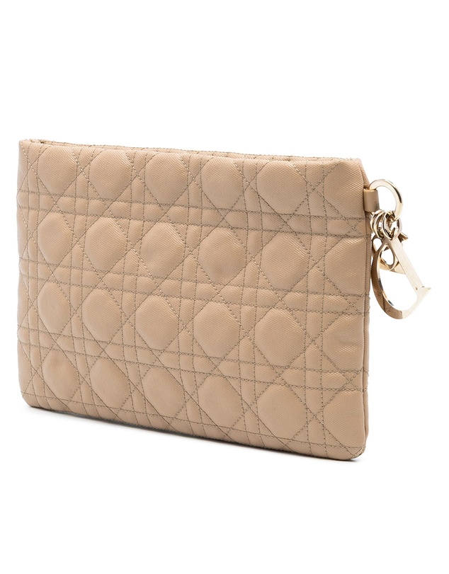 Pre-Loved by Azura Reborn - Pre-Loved Coated Canvas Cannage Lady Dior Panarea Clutch