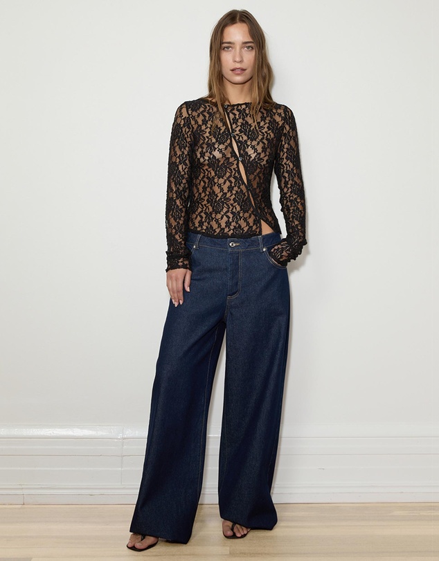 Maison Essentiele - Asymmetric Lace Top