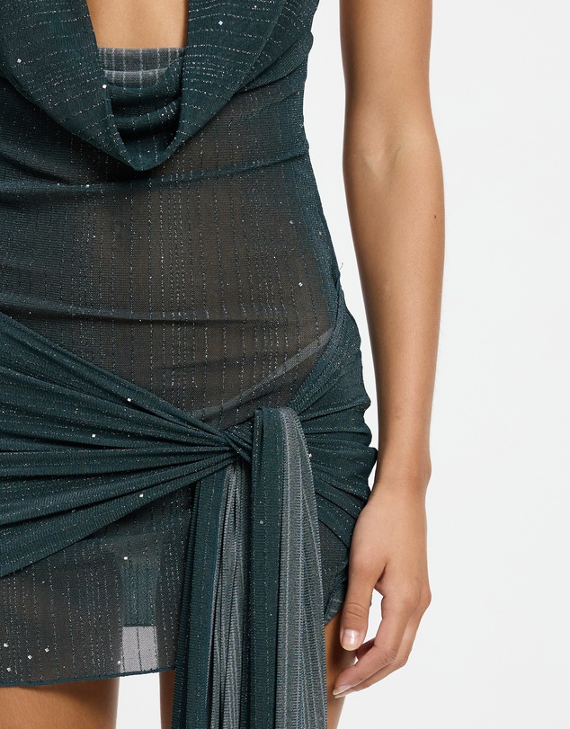 Jaded London - Sparkly Mesh Mini Dress